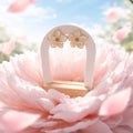Boucles d'oreilles fleurs nacre