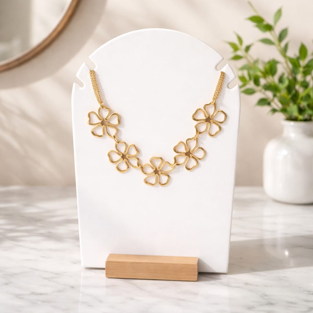 Collier ligne florale